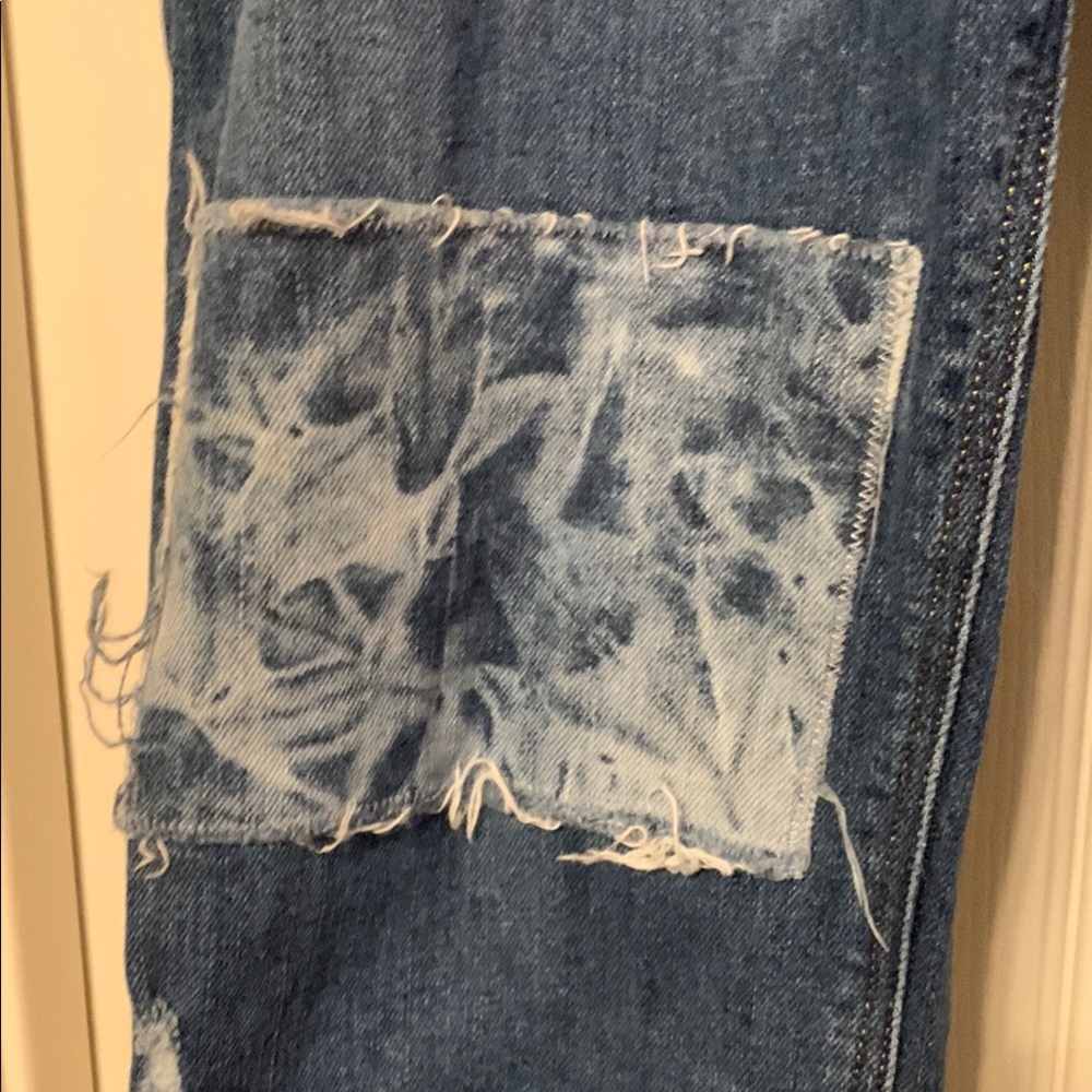 Boyfriend Distressed, Patchwork Jeans - image 3